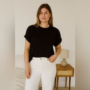 TNA 100% Cotton Black Short Sleeve Tee